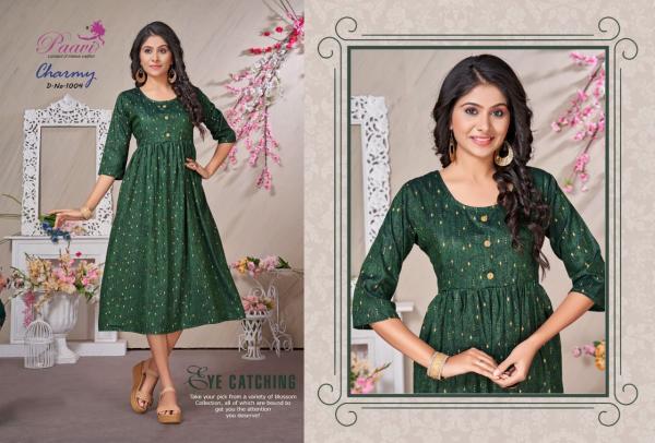 Paavi Charmy Rayon Designer Exclusive Kurti Collection